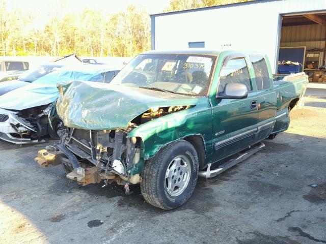 2GCEC19T3Y1310370 - 2000 CHEVROLET SILVERADO GREEN photo 2