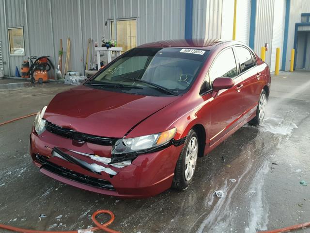 1HGFA16587L015405 - 2007 HONDA CIVIC LX MAROON photo 2