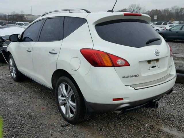 JN8AZ18W99W127398 - 2009 NISSAN MURANO S WHITE photo 3