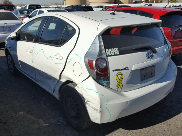 JTDKDTB39E1072225 - 2014 TOYOTA PRIUS C WHITE photo 3