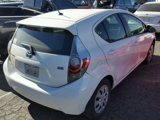 JTDKDTB39E1072225 - 2014 TOYOTA PRIUS C WHITE photo 4