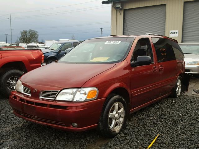 1GHDX03E21D282778 - 2001 OLDSMOBILE SILHOUETTE RED photo 2