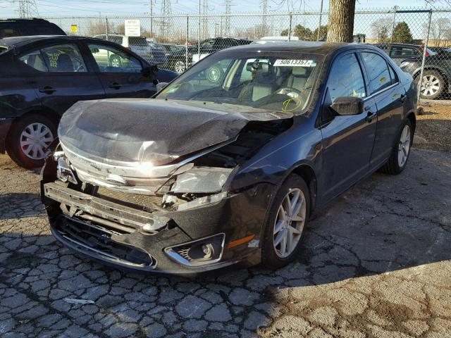 3FAHP0JG7AR403281 - 2010 FORD FUSION SEL BLACK photo 2