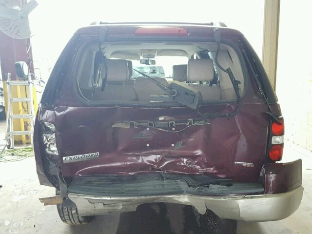 1FMEU64E66UB61212 - 2006 FORD EXPLORER E MAROON photo 9