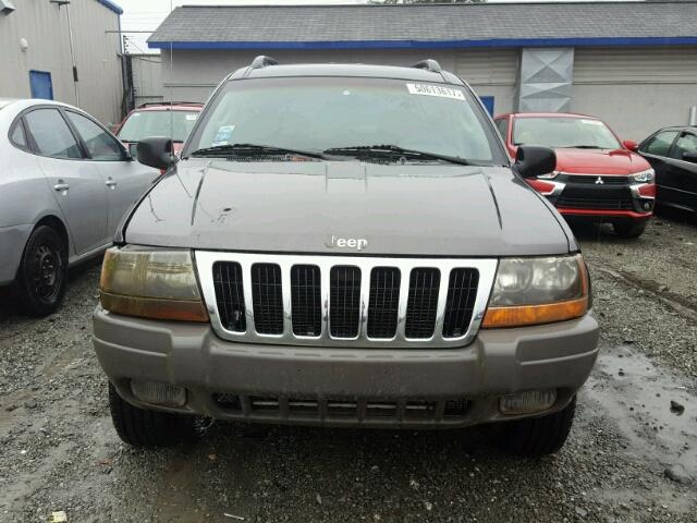 1J4GW48S82C147186 - 2002 JEEP GRAND CHER GRAY photo 9