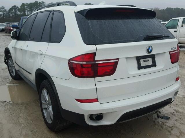 5UXZV4C53D0E08457 - 2013 BMW X5 XDRIVE3 WHITE photo 3