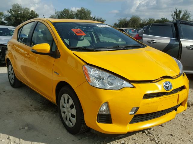 JTDKDTB35E1076210 - 2014 TOYOTA PRIUS C YELLOW photo 1