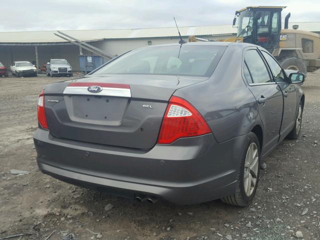 3FAHP0JA5CR168393 - 2012 FORD FUSION SEL GRAY photo 4