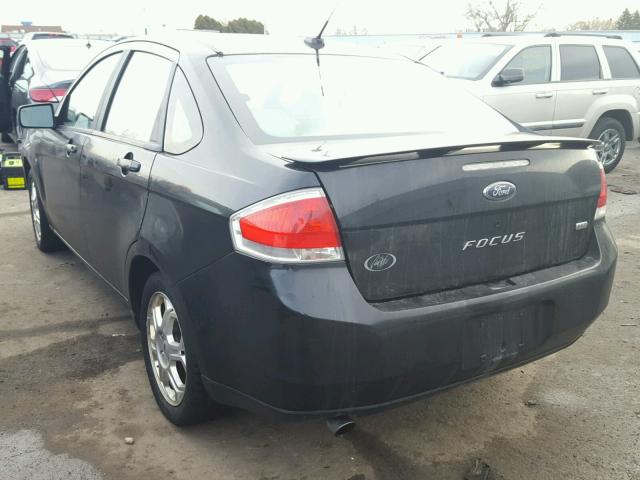 1FAHP36N49W266379 - 2009 FORD FOCUS SES BLACK photo 3