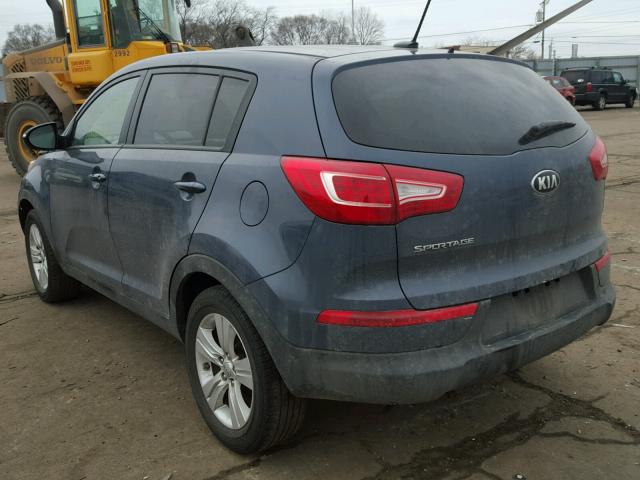 KNDPB3A25D7422417 - 2013 KIA SPORTAGE B BLUE photo 3