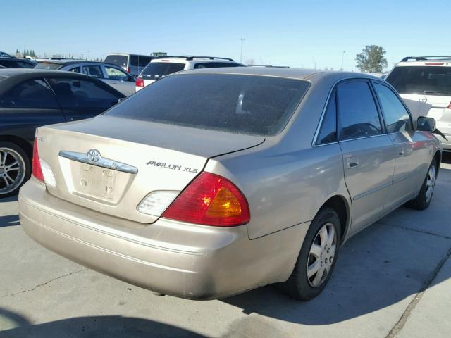 4T1BF28B8YU081743 - 2000 TOYOTA AVALON XL BEIGE photo 4