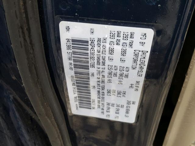 1B4GP45381B217285 - 2001 DODGE CARAVAN SP BLUE photo 10