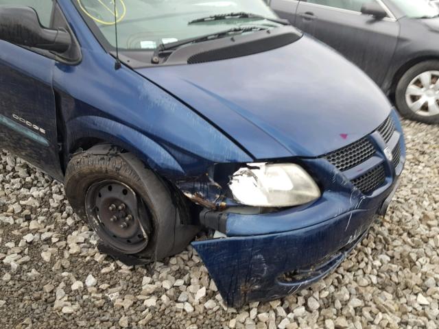 1B4GP45381B217285 - 2001 DODGE CARAVAN SP BLUE photo 9