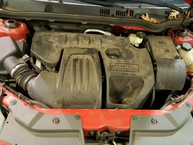 1G1AL55F677265635 - 2007 CHEVROLET COBALT LT RED photo 7