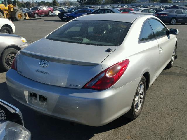 4T1CE30PX4U800442 - 2004 TOYOTA CAMRY SOLA SILVER photo 4