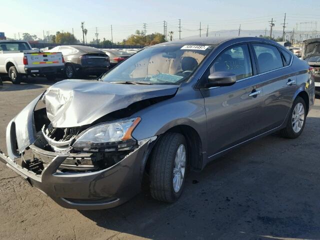 3N1AB7AP5FY379369 - 2015 NISSAN SENTRA S GRAY photo 2