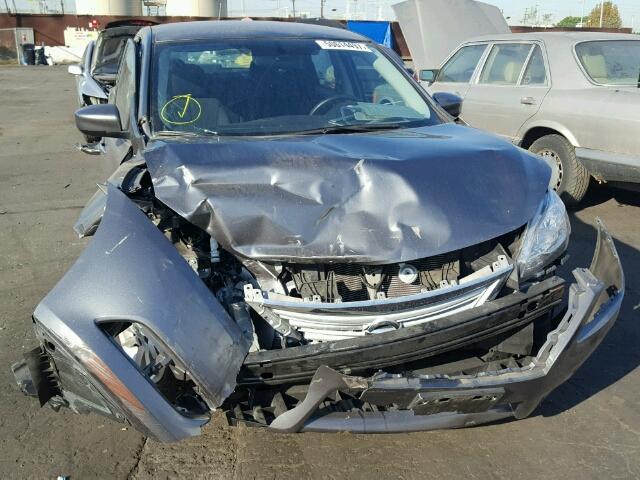 3N1AB7AP5FY379369 - 2015 NISSAN SENTRA S GRAY photo 9