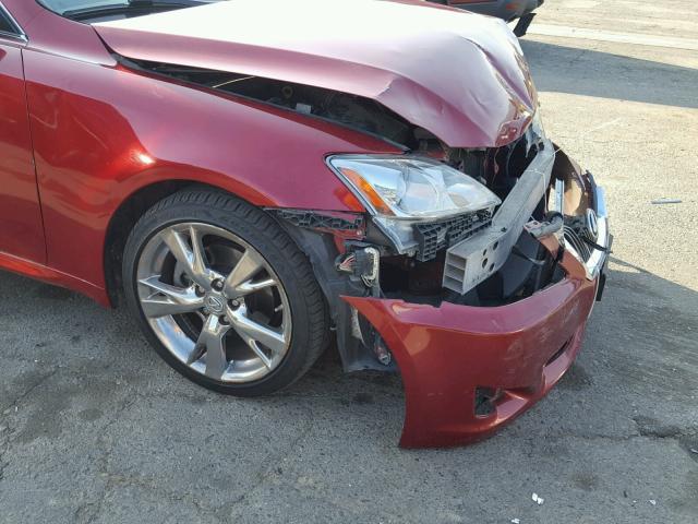 JTHBF5C20A5122460 - 2010 LEXUS IS 250 RED photo 9