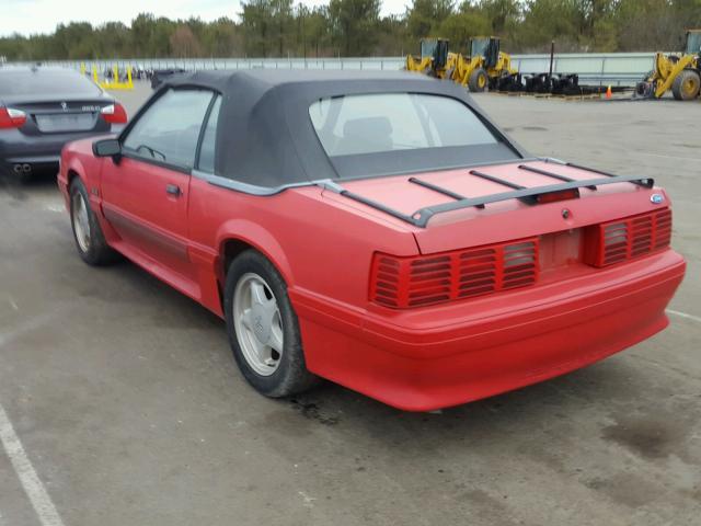 1FACP45E1MF186483 - 1991 FORD MUSTANG GT RED photo 3