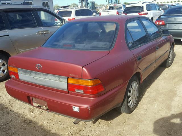 JT2AE09E0P0031546 - 1993 TOYOTA COROLLA LE RED photo 4