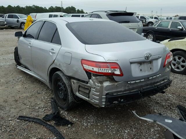 4T4BF3EK5BR151996 - 2011 TOYOTA CAMRY BASE SILVER photo 3