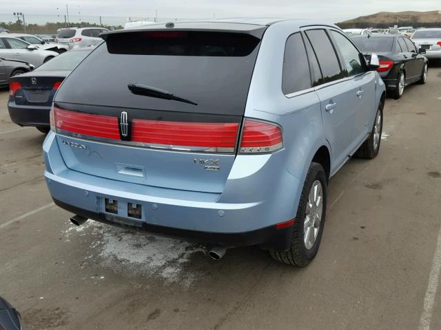 2LMDU88C08BJ04825 - 2008 LINCOLN MKX BLUE photo 4