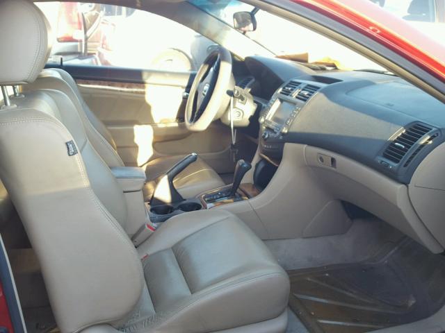 1HGCM82724A003395 - 2004 HONDA ACCORD EX RED photo 5