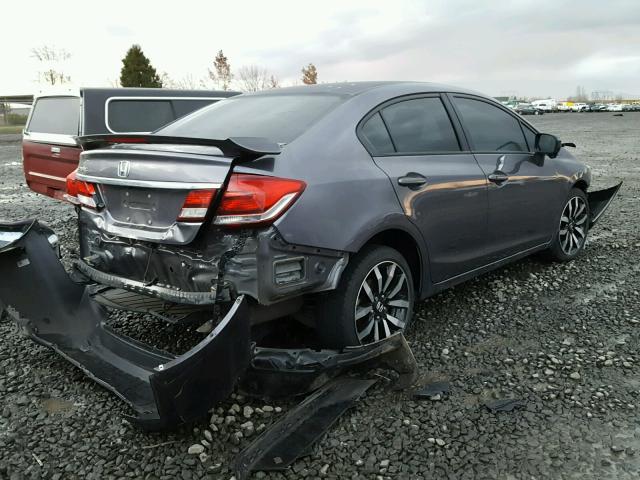 19XFB2F99EE234769 - 2014 HONDA CIVIC EXL رمادي صورة 4