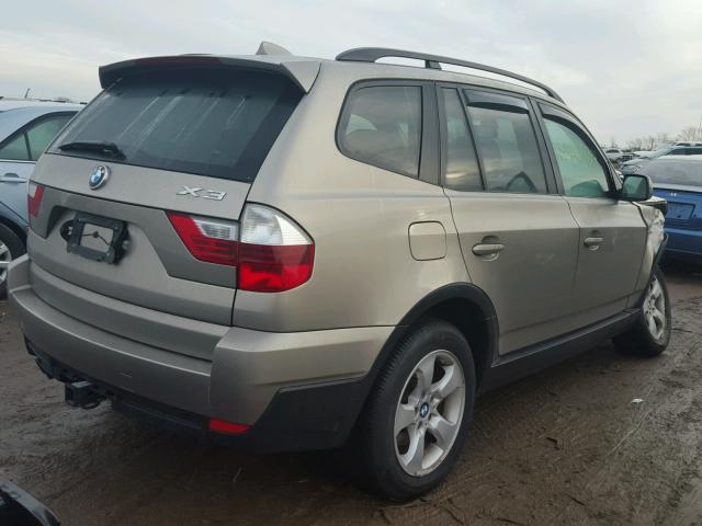 WBXPC93478WJ12329 - 2008 BMW X3 3.0SI BEIGE photo 4