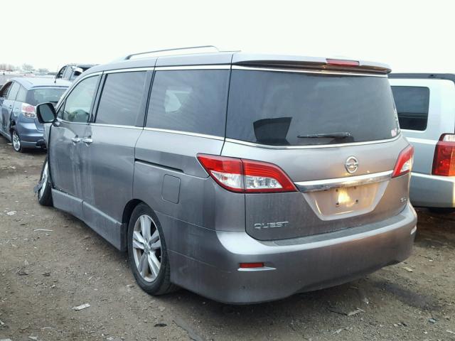 JN8AE2KP6B9011373 - 2011 NISSAN QUEST S GRAY photo 3