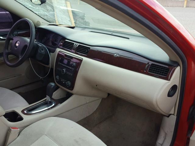 2G1WT57N491166175 - 2009 CHEVROLET IMPALA 1LT RED photo 9