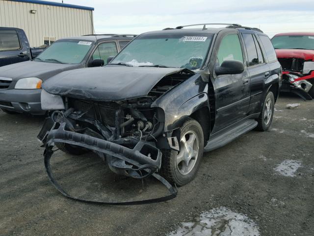 1GNDT13S282251640 - 2008 CHEVROLET TRAILBLAZE BLACK photo 2