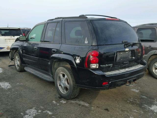 1GNDT13S282251640 - 2008 CHEVROLET TRAILBLAZE BLACK photo 3