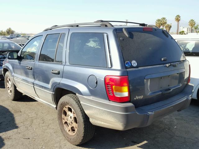 1J4GX48S11C697972 - 2001 JEEP GRAND CHER BLUE photo 3