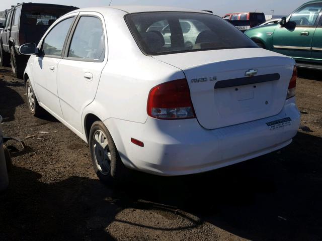 KL1TD52645B360004 - 2005 CHEVROLET AVEO BASE Biały zdjęcie 3