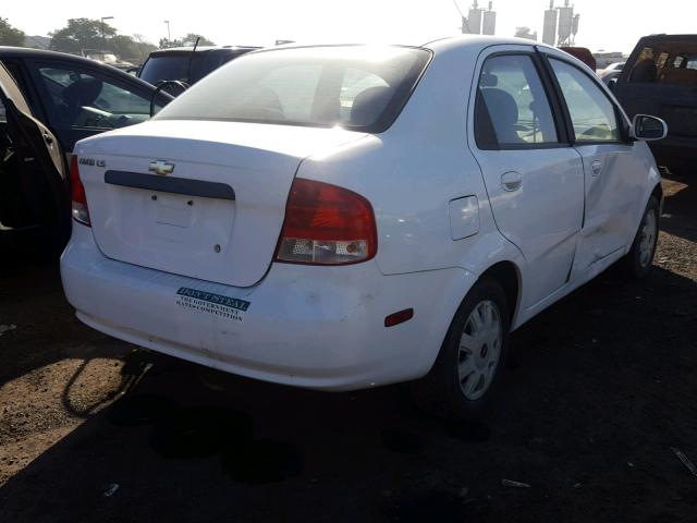 KL1TD52645B360004 - 2005 CHEVROLET AVEO BASE Biały zdjęcie 4