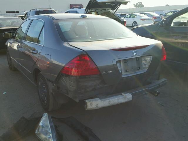 1HGCM56887A167322 - 2007 HONDA ACCORD EX GRAY photo 3