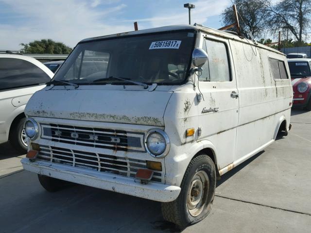 E24AHL27883 - 1971 FORD ECONOLINE WHITE photo 2