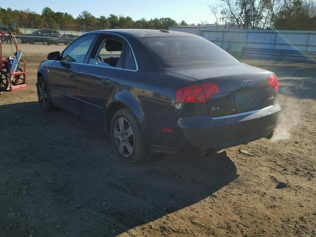 WAUAF78EX6A253175 - 2006 AUDI A4 2 BLUE photo 3