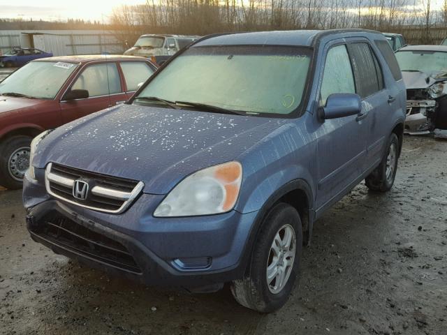 JHLRD78852C803079 - 2002 HONDA CR-V EX BLUE photo 2