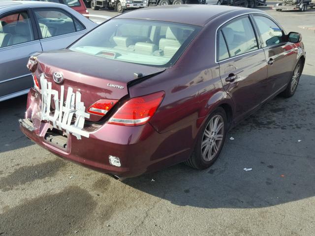 4T1BK36B75U004720 - 2005 TOYOTA AVALON XL MAROON photo 4