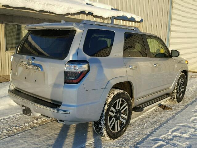 JTEBU5JR9G5341557 - 2016 TOYOTA 4RUNNER SR SILVER photo 4