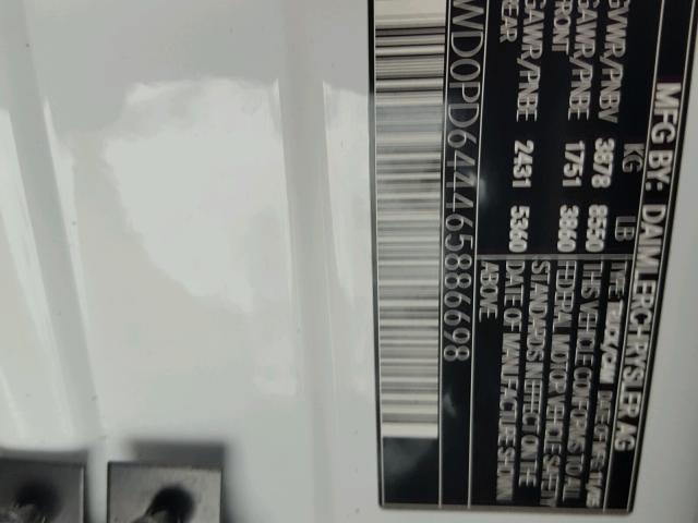 WD0PD644465886698 - 2006 DODGE SPRINTER 2 WHITE photo 10