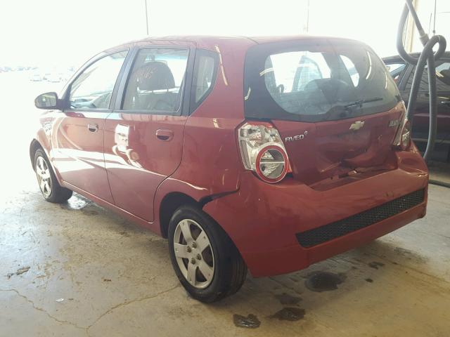 KL1TD6DE6BB190430 - 2011 CHEVROLET AVEO LS MAROON photo 3