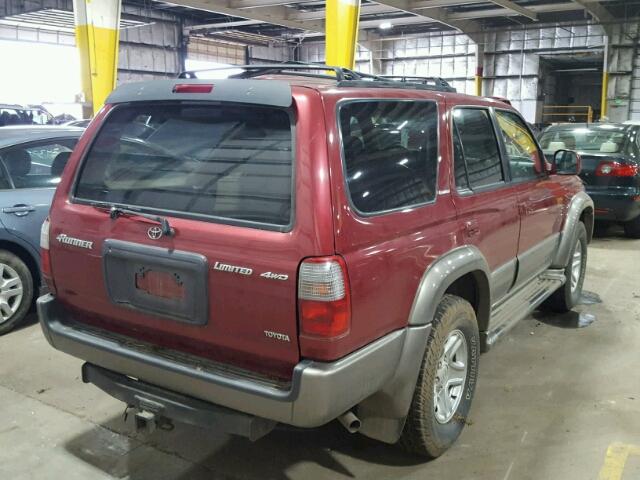 JT3HN87R7Y9044113 - 2000 TOYOTA 4RUNNER LI RED photo 4