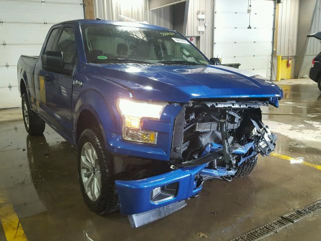 1FTEX1EP3HFB50285 - 2017 FORD F150 SUPER BLUE photo 1