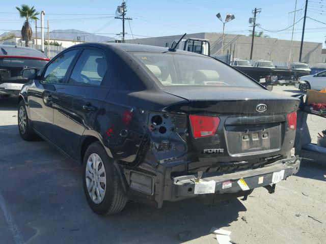 KNAFU4A26D5669191 - 2013 KIA FORTE EX BLACK photo 3