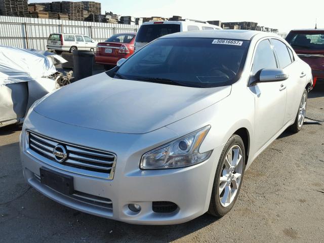 1N4AA5AP2DC833609 - 2013 NISSAN MAXIMA S SILVER photo 2