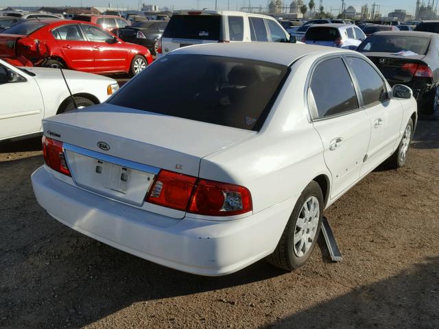 KNAGD126655382469 - 2005 KIA OPTIMA LX WHITE photo 4