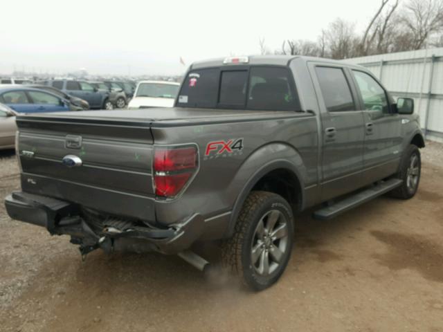 1FTFW1ET7DFA43951 - 2013 FORD F150 SUPER GRAY photo 4